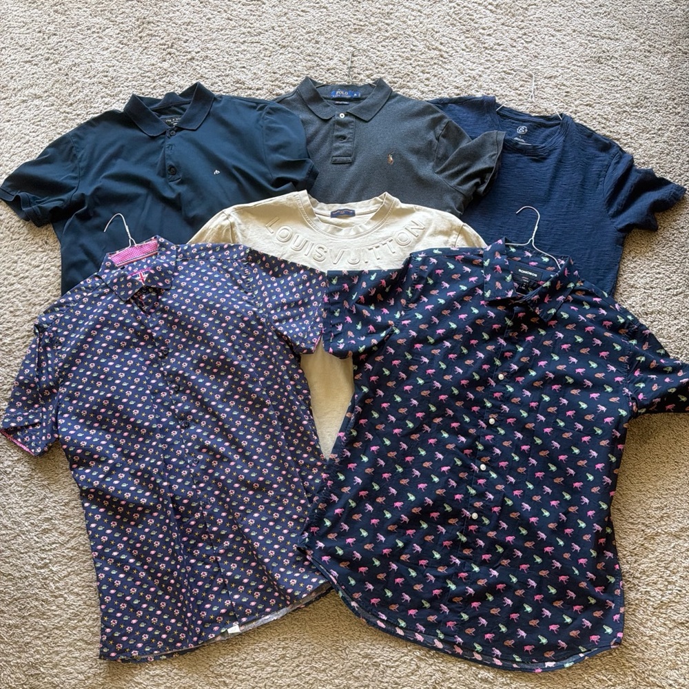 Men's Polo & Patterned Shirts-Bundle of 6